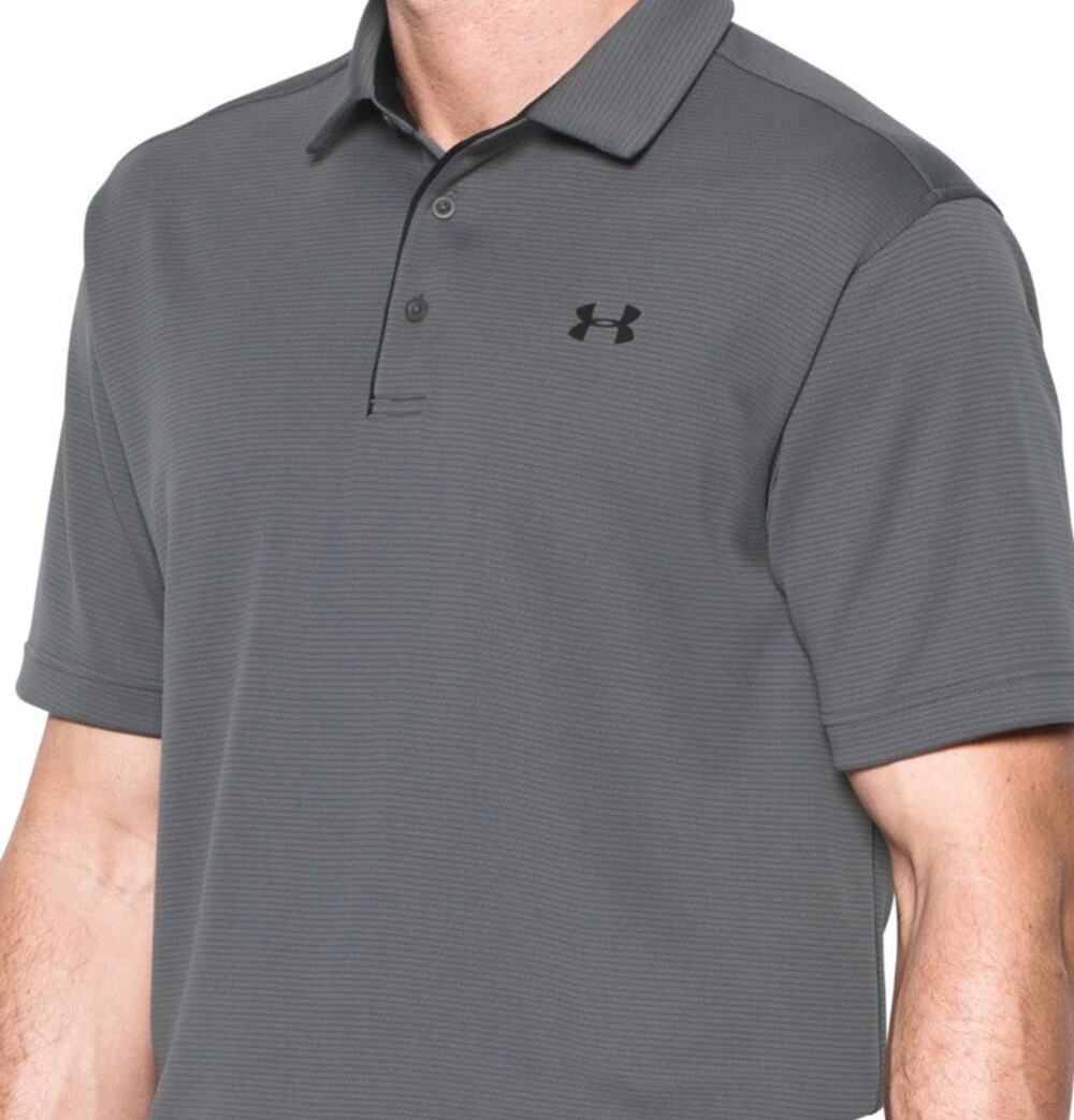 Under Armour UA Tech Performance Gray Polo, Men's size M